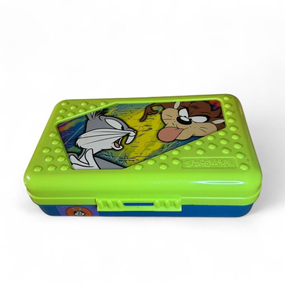 VTG Looney Tunes Spacemaker 2000 Pencil Case Bugs Taz Y2K